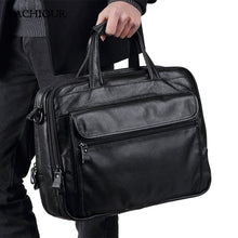Load image into Gallery viewer, Large Men Leather Handbgs Male Genuine Leather Business Travel Brifcases Bag Men's 15.6 Inch Laptop Shoulder Bag Business A4 Bag