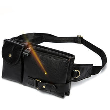 Load image into Gallery viewer, WESTAL Genuine Leather Waist Packs Men Waist Bags Fanny Pack Belt Bag Phone Bags Travel Waist Pack Male Small Waist Bag Leather