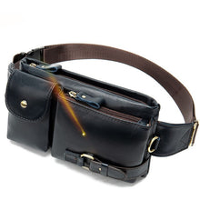 Load image into Gallery viewer, WESTAL Genuine Leather Waist Packs Men Waist Bags Fanny Pack Belt Bag Phone Bags Travel Waist Pack Male Small Waist Bag Leather