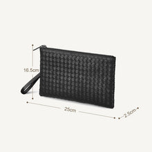 Load image into Gallery viewer, 100% Cowhide Leather Men's Clutch Bag Luxury Brand Woven Leather Bag Fashion Design Simple Envelope Bag Large Capacity New Spot