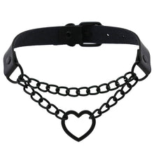 Load image into Gallery viewer, ZIMNO Sexy Punk Egirl Choker Collar Leather Choker Bondage Cosplay Goth Jewelry Women Gothic Male Necklace Harajuku Accessories