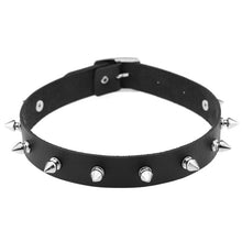 Load image into Gallery viewer, ZIMNO Sexy Punk Egirl Choker Collar Leather Choker Bondage Cosplay Goth Jewelry Women Gothic Male Necklace Harajuku Accessories