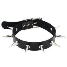 Load image into Gallery viewer, ZIMNO Sexy Punk Egirl Choker Collar Leather Choker Bondage Cosplay Goth Jewelry Women Gothic Male Necklace Harajuku Accessories