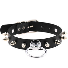Load image into Gallery viewer, ZIMNO Sexy Punk Egirl Choker Collar Leather Choker Bondage Cosplay Goth Jewelry Women Gothic Male Necklace Harajuku Accessories