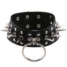 Load image into Gallery viewer, ZIMNO Sexy Punk Egirl Choker Collar Leather Choker Bondage Cosplay Goth Jewelry Women Gothic Male Necklace Harajuku Accessories