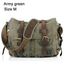 Load image into Gallery viewer, I AM LEGEND Will Smith military Canvas + Genuine leather Men Messenger Bag Canvas Shoulder Bag men Crossbody Bag Casual Bag 2021