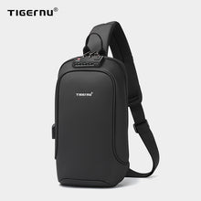 Load image into Gallery viewer, Tigernu New Men Bag USB Charging Chest Bag RFID High Quality Splashproof Chest Bag Outdoor Male Bags 9.7inch Ipad Messenger Bags
