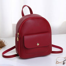 Load image into Gallery viewer, New Women's Backpack PU Leather Travel Shoulder Bag Shoulder Bag Girl Multifunctional Small School Backpack For Women Black