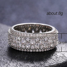 Load image into Gallery viewer, Handmade Eternity Promise Crystal Ring AAA Cz Zircon Engagement Wedding Band Rings for Women Men Finger Party Jewelry CRL1141