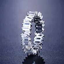 Load image into Gallery viewer, Handmade Eternity Promise Crystal Ring AAA Cz Zircon Engagement Wedding Band Rings for Women Men Finger Party Jewelry CRL1141