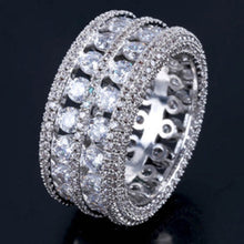 Load image into Gallery viewer, Handmade Eternity Promise Crystal Ring AAA Cz Zircon Engagement Wedding Band Rings for Women Men Finger Party Jewelry CRL1141