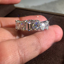 Load image into Gallery viewer, Handmade Eternity Promise Crystal Ring AAA Cz Zircon Engagement Wedding Band Rings for Women Men Finger Party Jewelry CRL1141