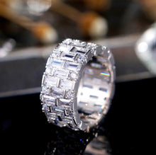 Load image into Gallery viewer, Handmade Eternity Promise Crystal Ring AAA Cz Zircon Engagement Wedding Band Rings for Women Men Finger Party Jewelry CRL1141