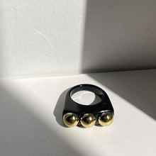 Load image into Gallery viewer, HUANGZHI 2021 New Golden Bead Transparent Resin Acrylic Square Rings For Women Friends Couple Jewelry Trendy Travel