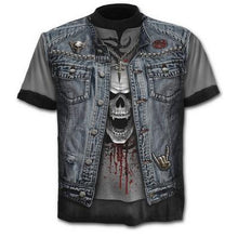 Load image into Gallery viewer, 2021 new hot sale men's motorcycle punk T-shirt 3d printing skull casual retro hip-hop style oversized fashionable and comfortab