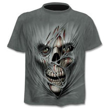 Load image into Gallery viewer, 2021 new hot sale men's motorcycle punk T-shirt 3d printing skull casual retro hip-hop style oversized fashionable and comfortab