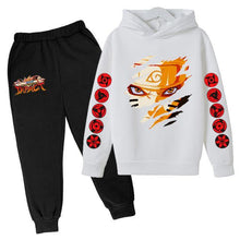 Load image into Gallery viewer, 2021 Casual Tracksuit Anime Graphic Pullover Girl Kawaii Harajuku Sweatshirt Suit Unisex Boy Hoodies And Pant 2 Piece Set
