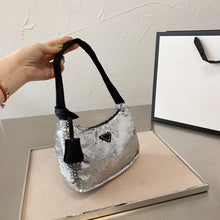 Load image into Gallery viewer, New Fashion Shoulder Bag Ladies Womens Leather Canvas Underarm Bag Weave Flap Bag Square Crossbody bags Handbags Girls Purse