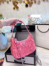 Load image into Gallery viewer, New Fashion Shoulder Bag Ladies Womens Leather Canvas Underarm Bag Weave Flap Bag Square Crossbody bags Handbags Girls Purse