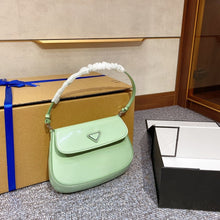 Load image into Gallery viewer, New Fashion Shoulder Bag Ladies Womens Leather Canvas Underarm Bag Weave Flap Bag Square Crossbody bags Handbags Girls Purse