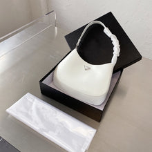 Load image into Gallery viewer, New Fashion Shoulder Bag Ladies Womens Leather Canvas Underarm Bag Weave Flap Bag Square Crossbody bags Handbags Girls Purse