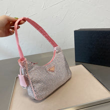 Load image into Gallery viewer, New Fashion Shoulder Bag Ladies Womens Leather Canvas Underarm Bag Weave Flap Bag Square Crossbody bags Handbags Girls Purse