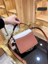 Load image into Gallery viewer, New Fashion Shoulder Bag Ladies Womens Leather Canvas Underarm Bag Weave Flap Bag Square Crossbody bags Handbags Girls Purse
