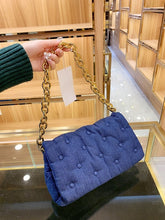 Load image into Gallery viewer, New Fashion Shoulder Bag Ladies Womens Leather Canvas Underarm Bag Weave Flap Bag Square Crossbody bags Handbags Girls Purse