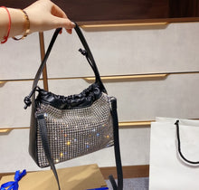 Load image into Gallery viewer, New Fashion Shoulder Bag Ladies Womens Leather Canvas Underarm Bag Weave Flap Bag Square Crossbody bags Handbags Girls Purse