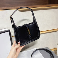 Load image into Gallery viewer, New Fashion Shoulder Bag Ladies Womens Leather Canvas Underarm Bag Weave Flap Bag Square Crossbody bags Handbags Girls Purse