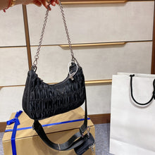 Load image into Gallery viewer, New Fashion Shoulder Bag Ladies Womens Leather Canvas Underarm Bag Weave Flap Bag Square Crossbody bags Handbags Girls Purse