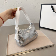 Load image into Gallery viewer, New Fashion Shoulder Bag Ladies Womens Leather Canvas Underarm Bag Weave Flap Bag Square Crossbody bags Handbags Girls Purse