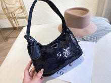 Load image into Gallery viewer, New Fashion Shoulder Bag Ladies Womens Leather Canvas Underarm Bag Weave Flap Bag Square Crossbody bags Handbags Girls Purse