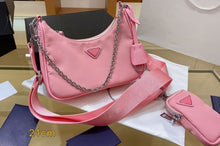 Load image into Gallery viewer, New Fashion Shoulder Bag Ladies Womens Leather Canvas Underarm Bag Weave Flap Bag Square Crossbody bags Handbags Girls Purse