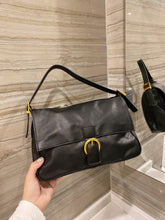 Load image into Gallery viewer, New Fashion Shoulder Bag Ladies Womens Leather Canvas Underarm Bag Weave Flap Bag Square Crossbody bags Handbags Girls Purse