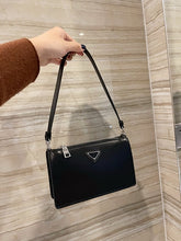 Load image into Gallery viewer, New Fashion Shoulder Bag Ladies Womens Leather Canvas Underarm Bag Weave Flap Bag Square Crossbody bags Handbags Girls Purse