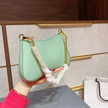 Load image into Gallery viewer, New Fashion Shoulder Bag Ladies Womens Leather Canvas Underarm Bag Weave Flap Bag Square Crossbody bags Handbags Girls Purse