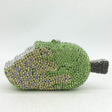 Load image into Gallery viewer, Boutique De FGG Novelty Ice-Cream Handbags Women Mini Popsicle Strawberry Flavor Evening Bags and Clutches Wedding Party Purses