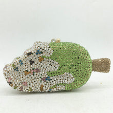 Load image into Gallery viewer, Boutique De FGG Novelty Ice-Cream Handbags Women Mini Popsicle Strawberry Flavor Evening Bags and Clutches Wedding Party Purses