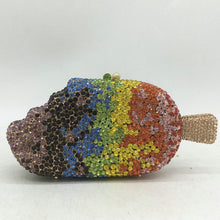 Load image into Gallery viewer, Boutique De FGG Novelty Ice-Cream Handbags Women Mini Popsicle Strawberry Flavor Evening Bags and Clutches Wedding Party Purses