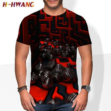 Load image into Gallery viewer, The latest 3DT shirt for summer 2021, vertigo trend, good-looking polyester, comfortable oversized T-shirt, clothes size 110-6xl