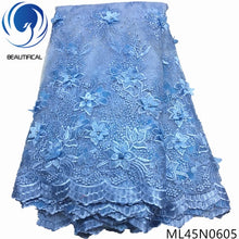 Load image into Gallery viewer, BEAUTIFICAL 3d lace flowers latest nigerian lace styles french party lace fabrics 5 yards 2019 tulle fabric 3d ML45N06