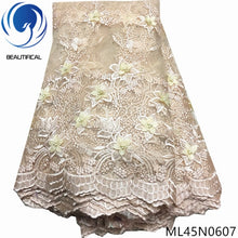 Load image into Gallery viewer, BEAUTIFICAL 3d lace flowers latest nigerian lace styles french party lace fabrics 5 yards 2019 tulle fabric 3d ML45N06
