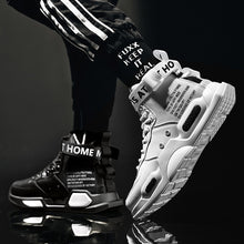 Load image into Gallery viewer, Men&#39;s High Top Fashion Leather Sneakers Trend Hot Sale Comfortable Man Casual Shoes Outdoor Non-slip Breathable Men Shoes
