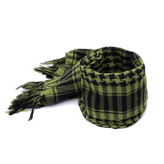 Fashion Mens Lightweight Square Outdoor Shawl Military Arab Tactical Desert Army Shemagh KeffIyeh Arafat Scarf Fashion