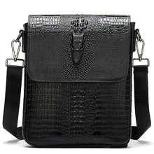 Load image into Gallery viewer, WESTAL men&#39;s shoulder bag for men genuine leather crocodile pattern vintage crossbody bag for men flap zipper messenger bag 8857
