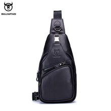 Load image into Gallery viewer, BULLCAPTAIN 2020 Genuine Leather chest bag for men casual messenger bags fashion men&#39;s chest pack large capacity Business bag&#39;s
