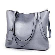 Load image into Gallery viewer, Waxing Leather bucket bag Simple Double strap handbag shoulder bags For Women 2020 All-Purpose Shopping tote sac bolsa feminina
