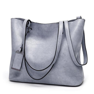 Waxing Leather bucket bag Simple Double strap handbag shoulder bags For Women 2020 All-Purpose Shopping tote sac bolsa feminina