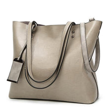 Load image into Gallery viewer, Waxing Leather bucket bag Simple Double strap handbag shoulder bags For Women 2020 All-Purpose Shopping tote sac bolsa feminina
